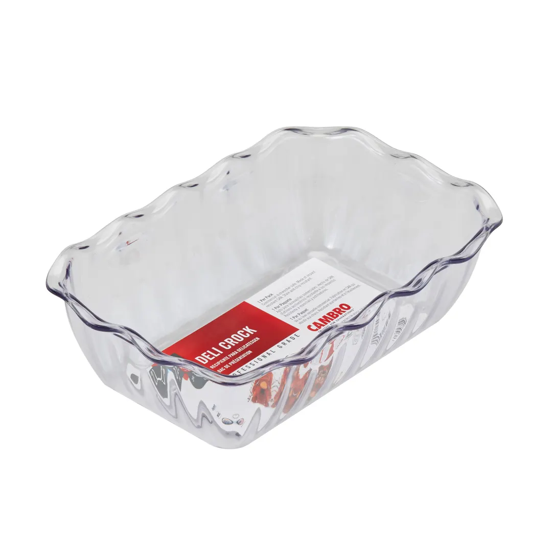Cambro DC5152 Deli Crock, 2.2 Qt Clear SAN 10-5/16" x 6-13/16", NSF, Made in USA
