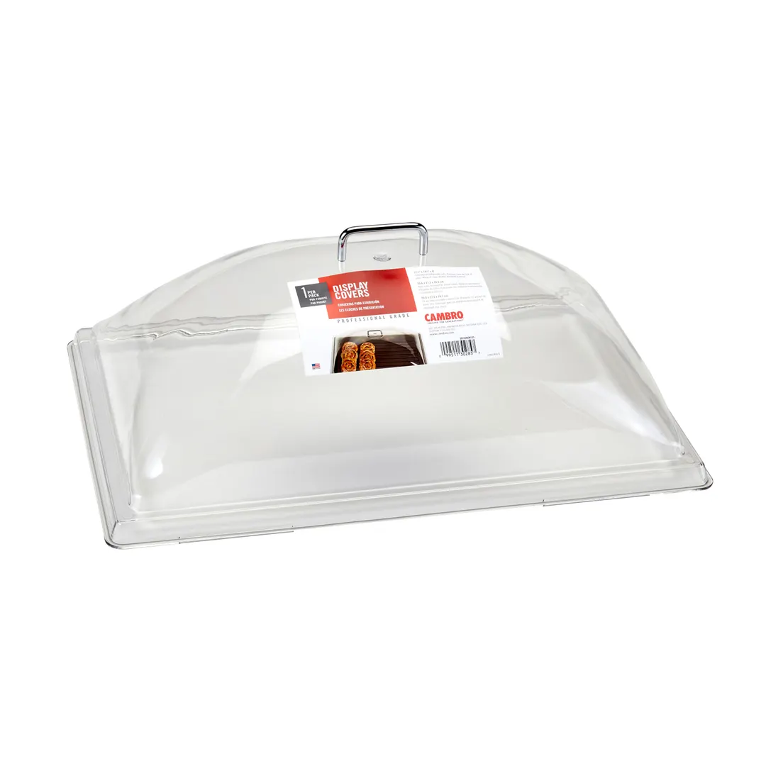 Cambro DD1220CW135 Clear PC Dome Cover 21-7/8" W x 14-3/4" D x 8" H Fits 12" x 20" Tray