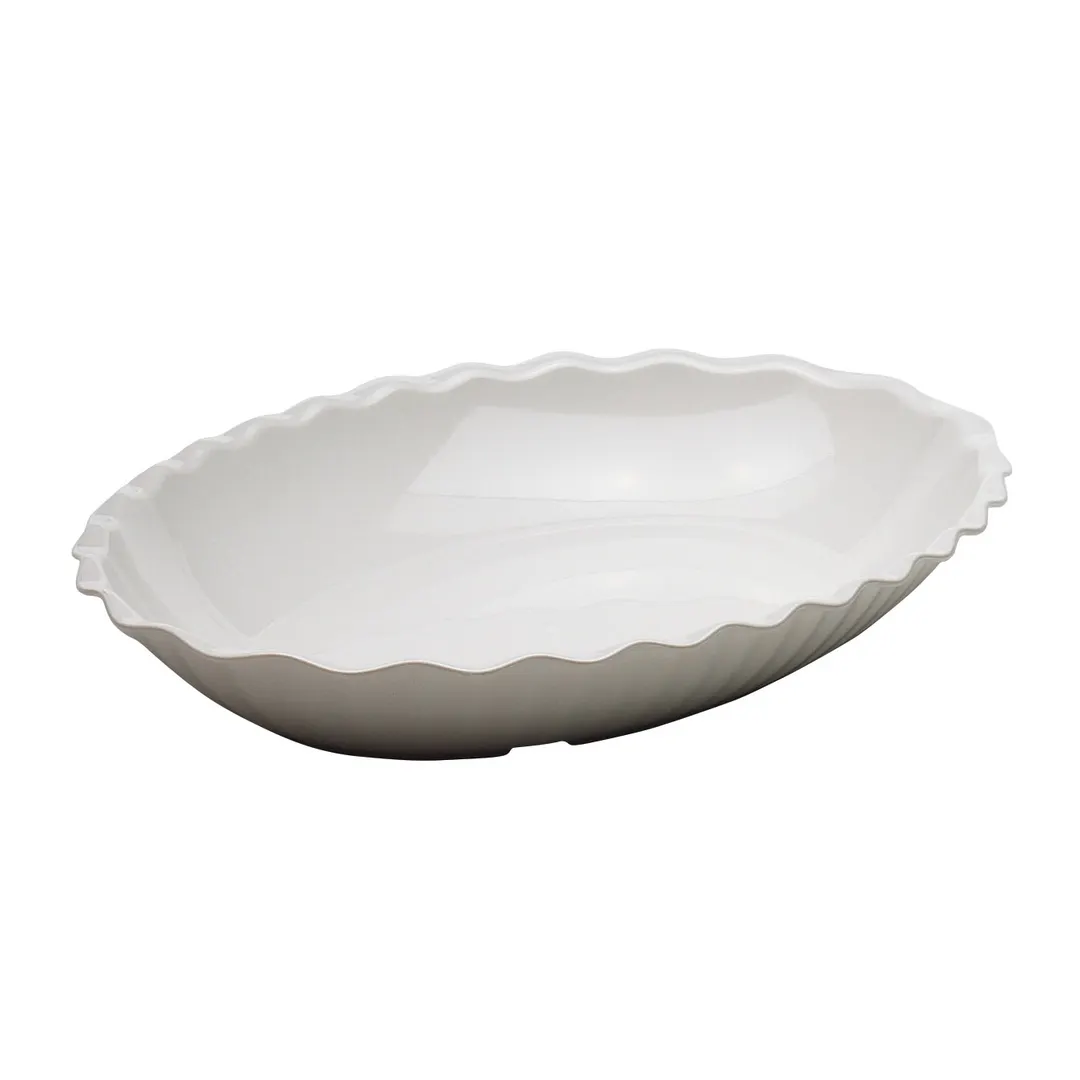 Cambro DP15148 Deli Platter - 3.4 Qt Oval, 11-5/16" x 15-3/4" White SAN, NSF-Listed, Made in USA