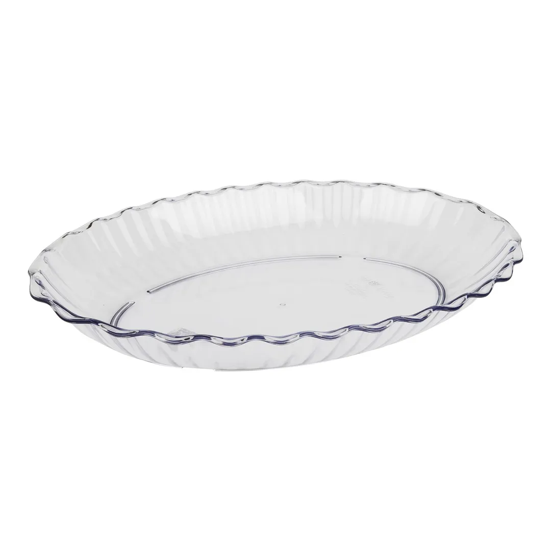 Cambro DP15152 Deli Platter - 3.4 Qt Oval, 11-5/16" x 15-3/4" Clear SAN, NSF Certified, Made in USA