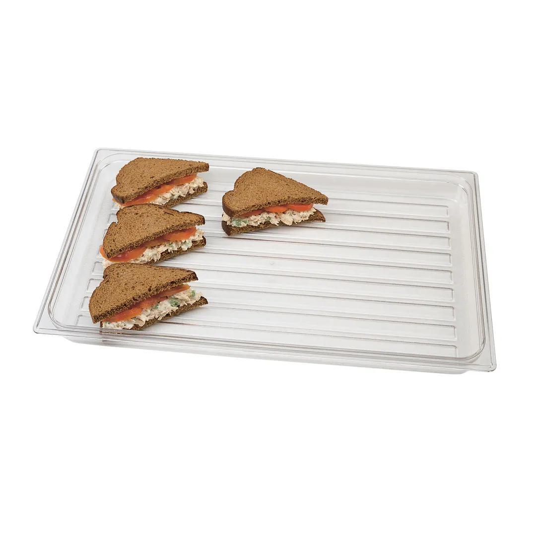 Cambro DT1220CW135 Clear Polycarbonate Bakery Display Tray, 12" x 20" Rectangular