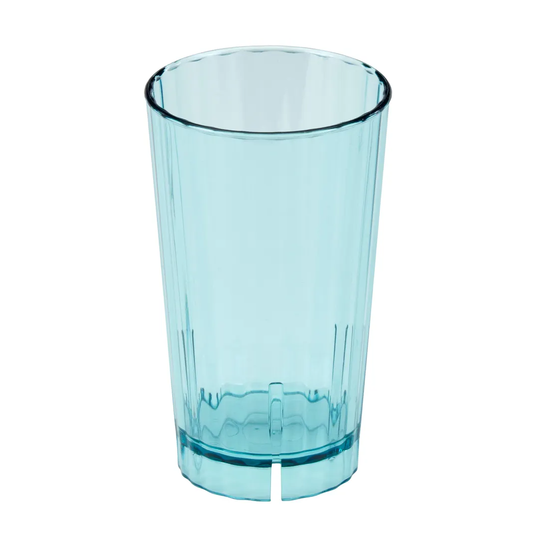 Cambro HT120CW196 Huntington Tumbler, 12 oz (3" Dia), Fluted PC, Azure Blue, Lugs, Made in USA