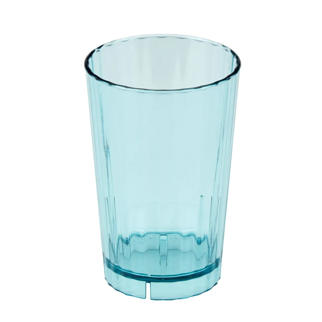 Cambro HT14CW196 Camwear Tumbler, 14 oz (3-1/4" Top Dia), Fluted Azure Blue Polycarbonate