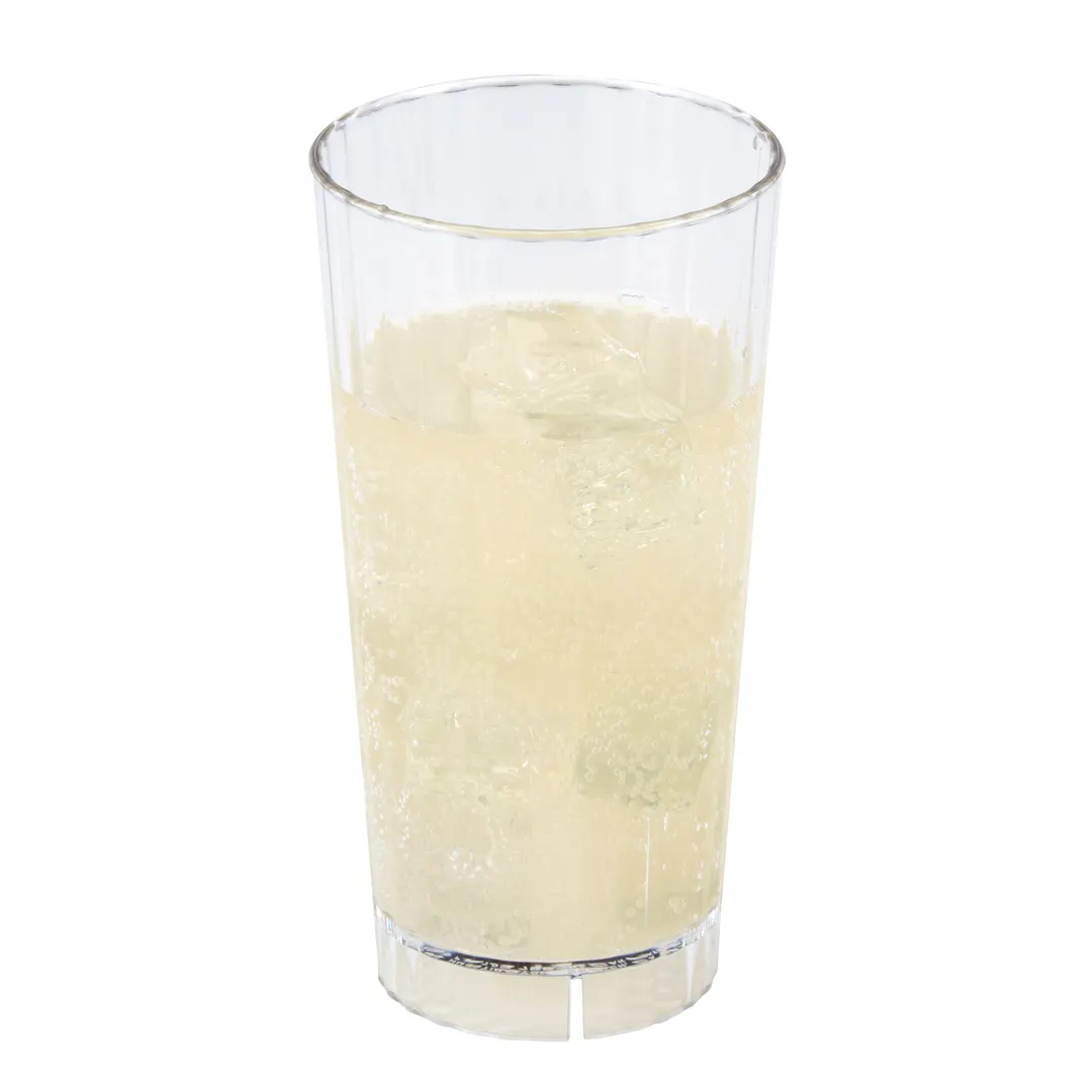 Cambro HT22CW135 - 22 Oz Huntington Tumbler, Clear Fluted Polycarbonate, 3-1/2" Top Dia, Stack Lugs