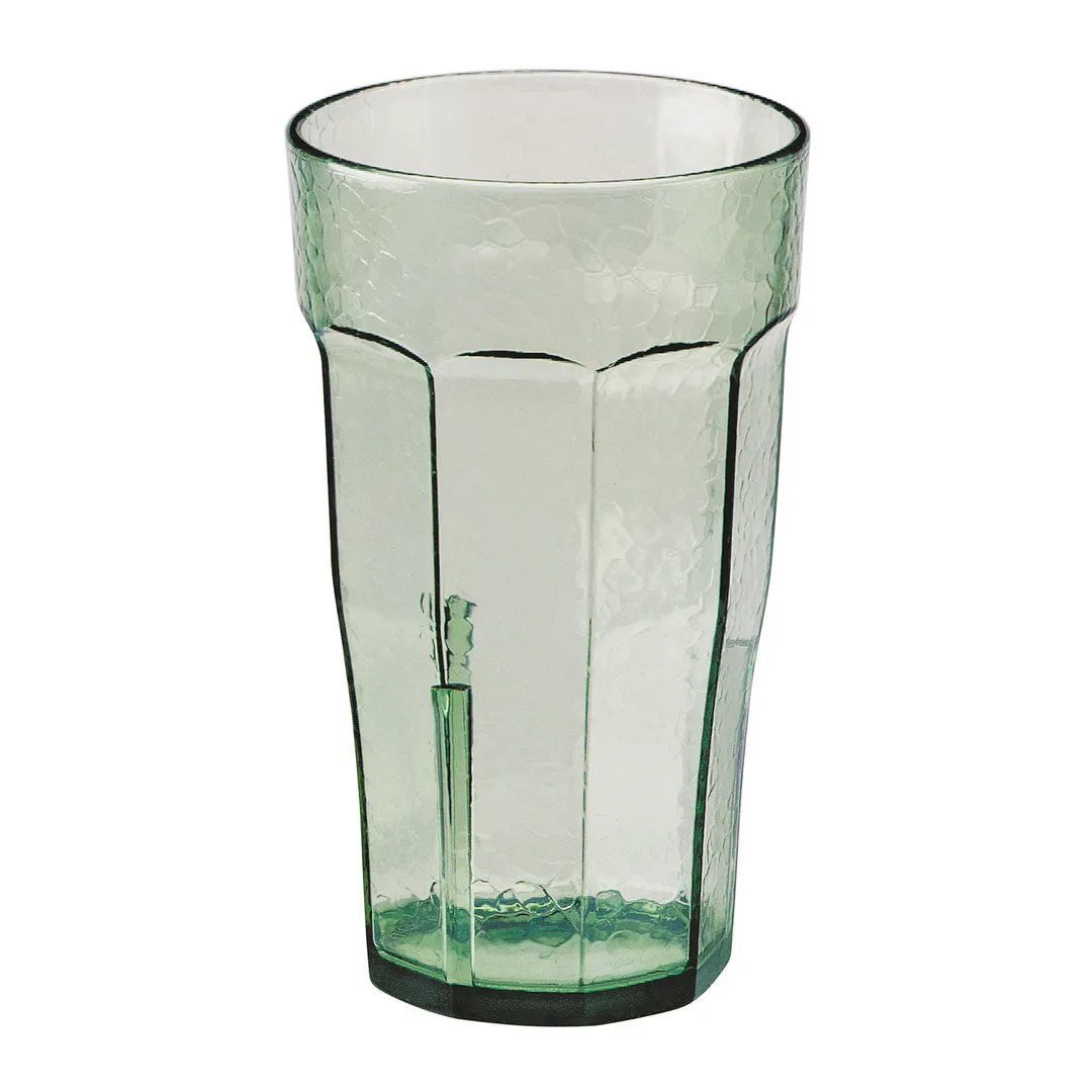 Cambro LT12427 Laguna Tumbler – 12 oz, Green SAN Plastic, Hammered Finish, Impact‑Resistant