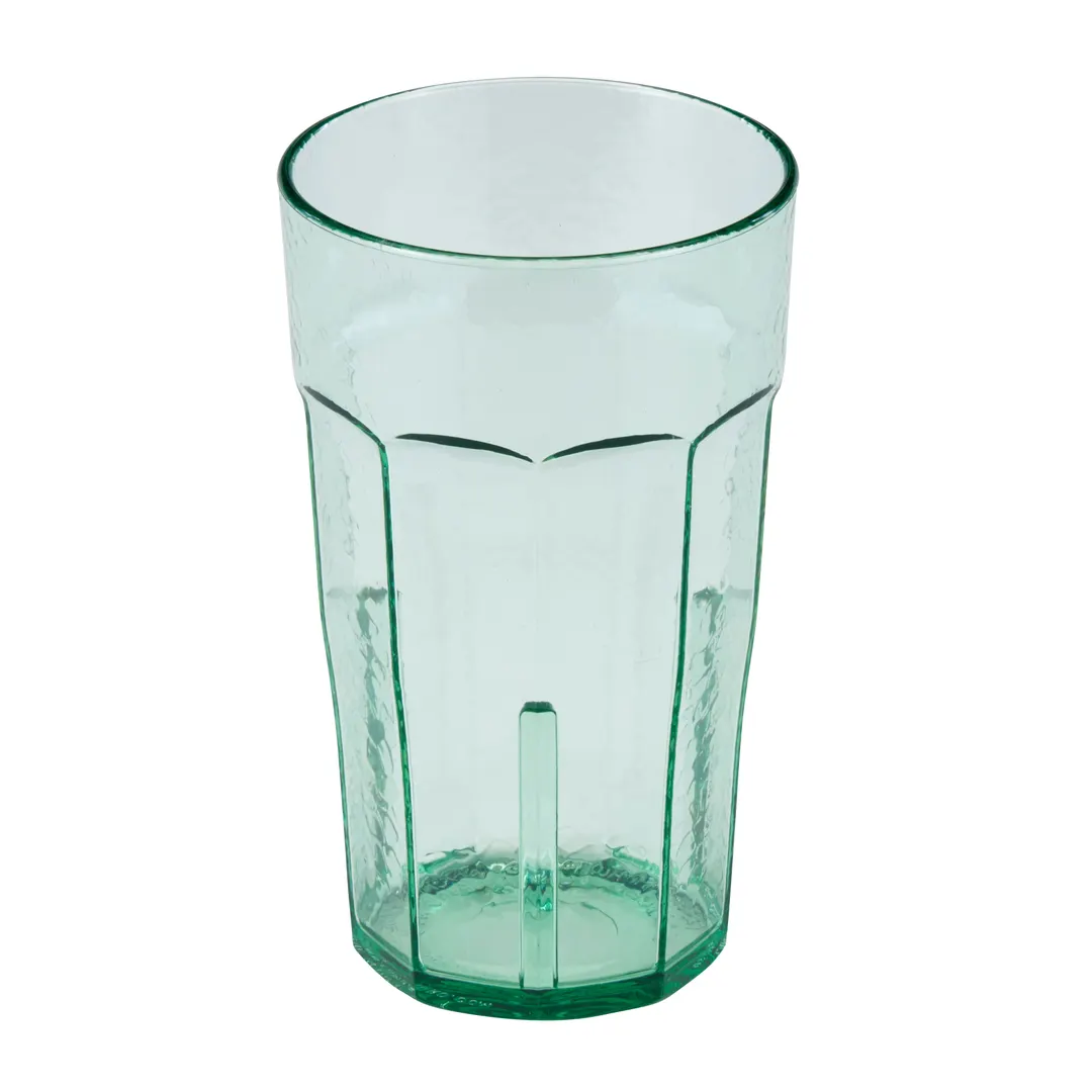 Cambro LT16427 Laguna Tumbler - 16 Oz (1 pt) SAN Plastic, Spanish Green, Textured Hammered Finish