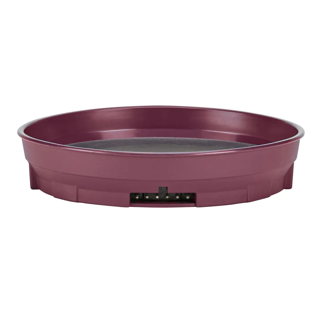 Cambro MDSCDB9487 Thermal Base - Camduction 9-9/16" Dia x 1-15/96" H, Cranberry, Made in USA