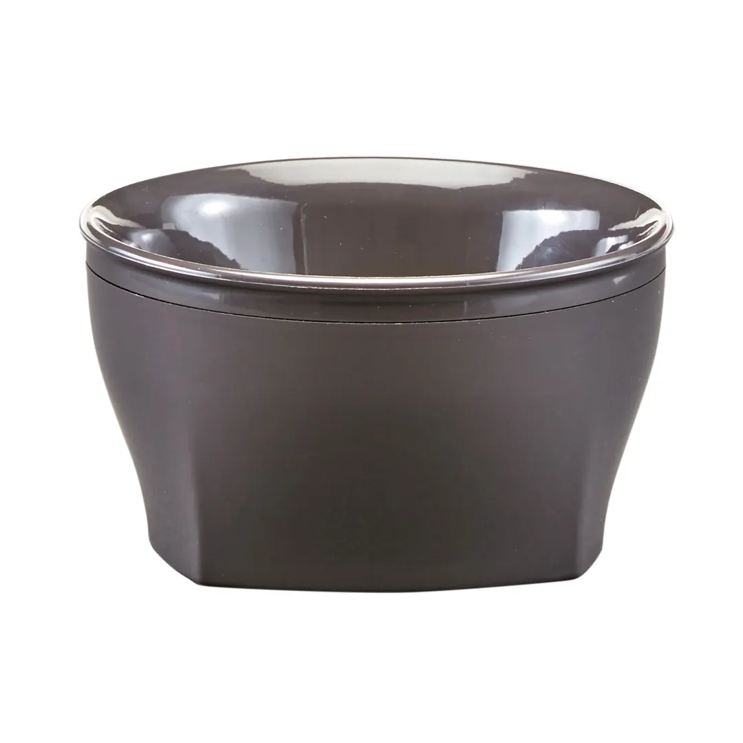 Cambro MDSHB9485 Plastic Bowl, 9 oz, 4‑3⁄8" Dia × 2‑2⁄5" H, Gray Smoked‑Metal Finish, Polypropylene