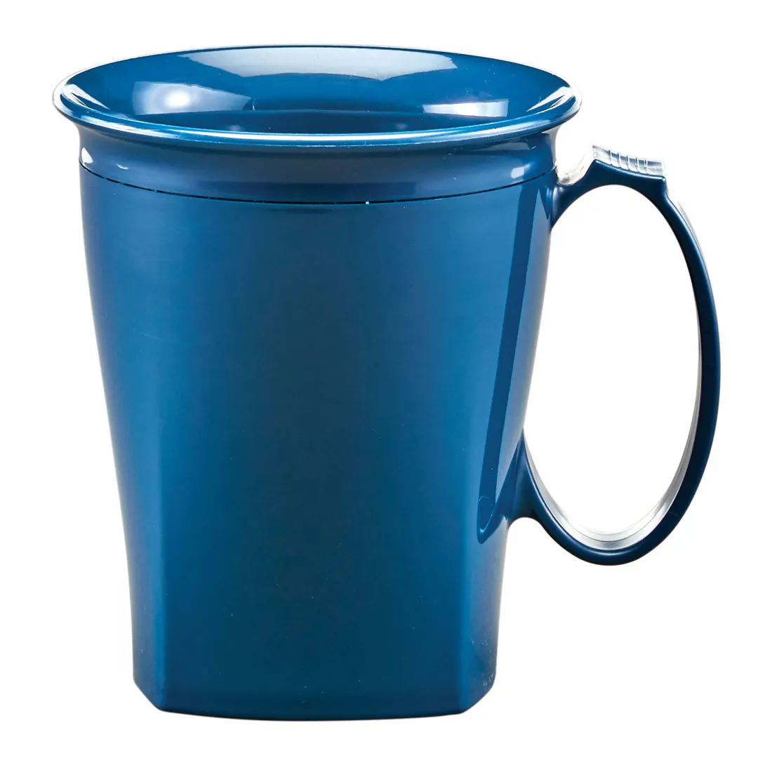 Cambro MDSHM8497 Plastic Mug, 8 oz, 4‑1/2" Dia x 4" H, Navy Blue Polypropylene, Dishwasher Safe, NSF