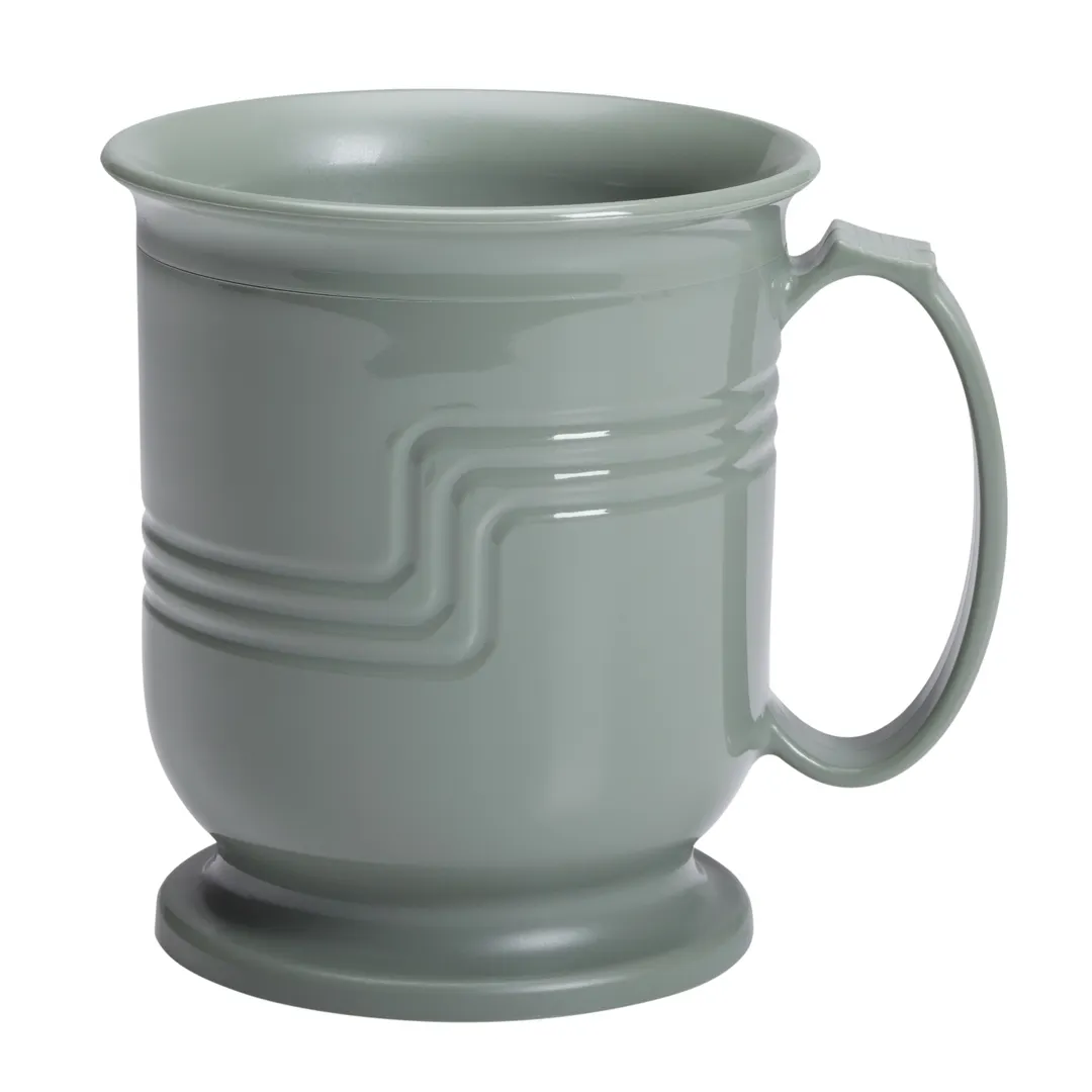 Cambro MDSM8447 Shoreline Mug, 8 oz, 4½" Dia x 4" H, Green Meadow Polypropylene, Dishwasher Safe