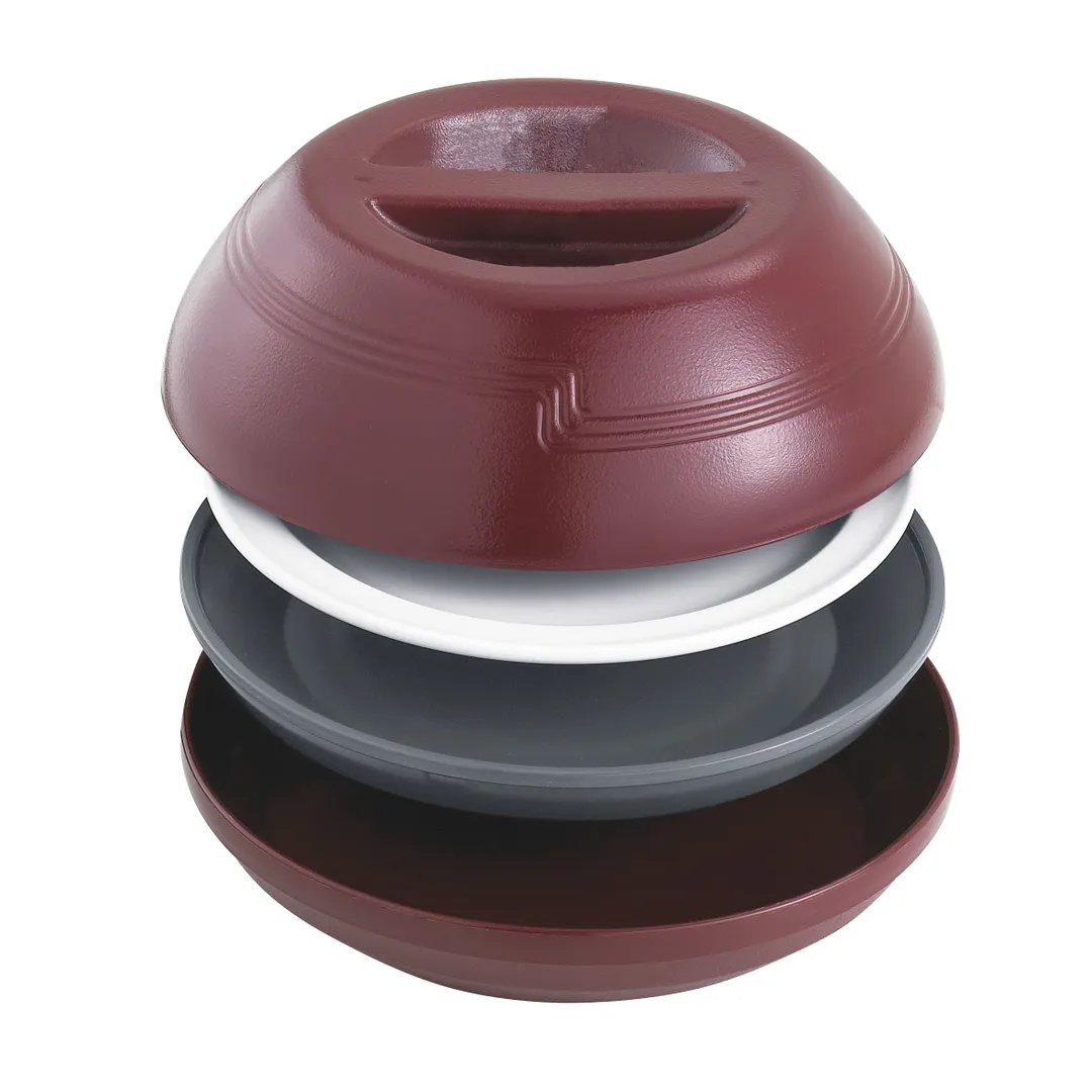 Cambro MDSP9477 Thermal Pellet Base, 9½" Dia x 1¾" H, Dark Gray Plastic, NSF Certified, Made in USA