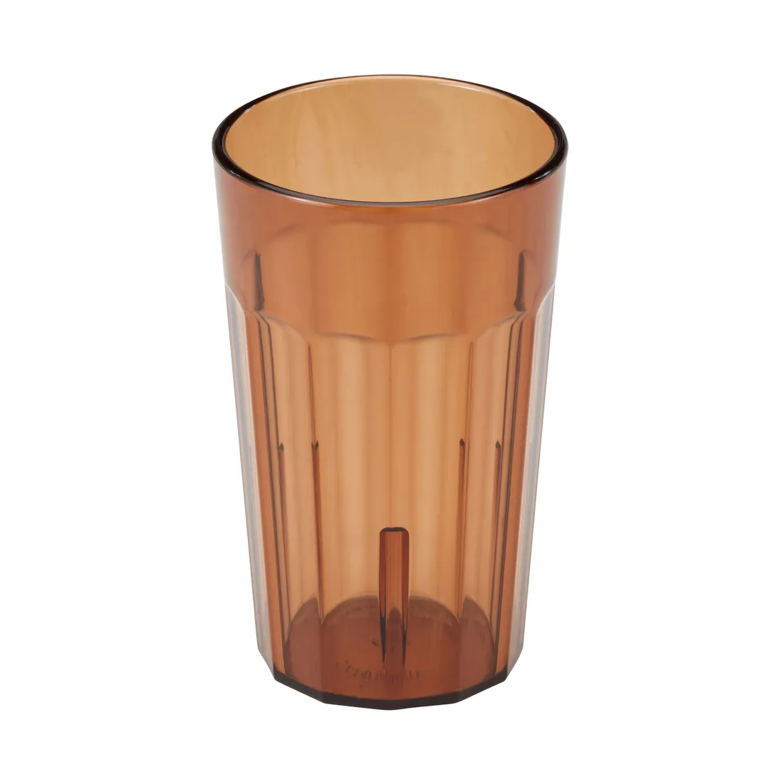Cambro NT10153 - 10 oz Amber Fluted SAN Plastic Tumbler, Dishwasher Safe, Made in USA