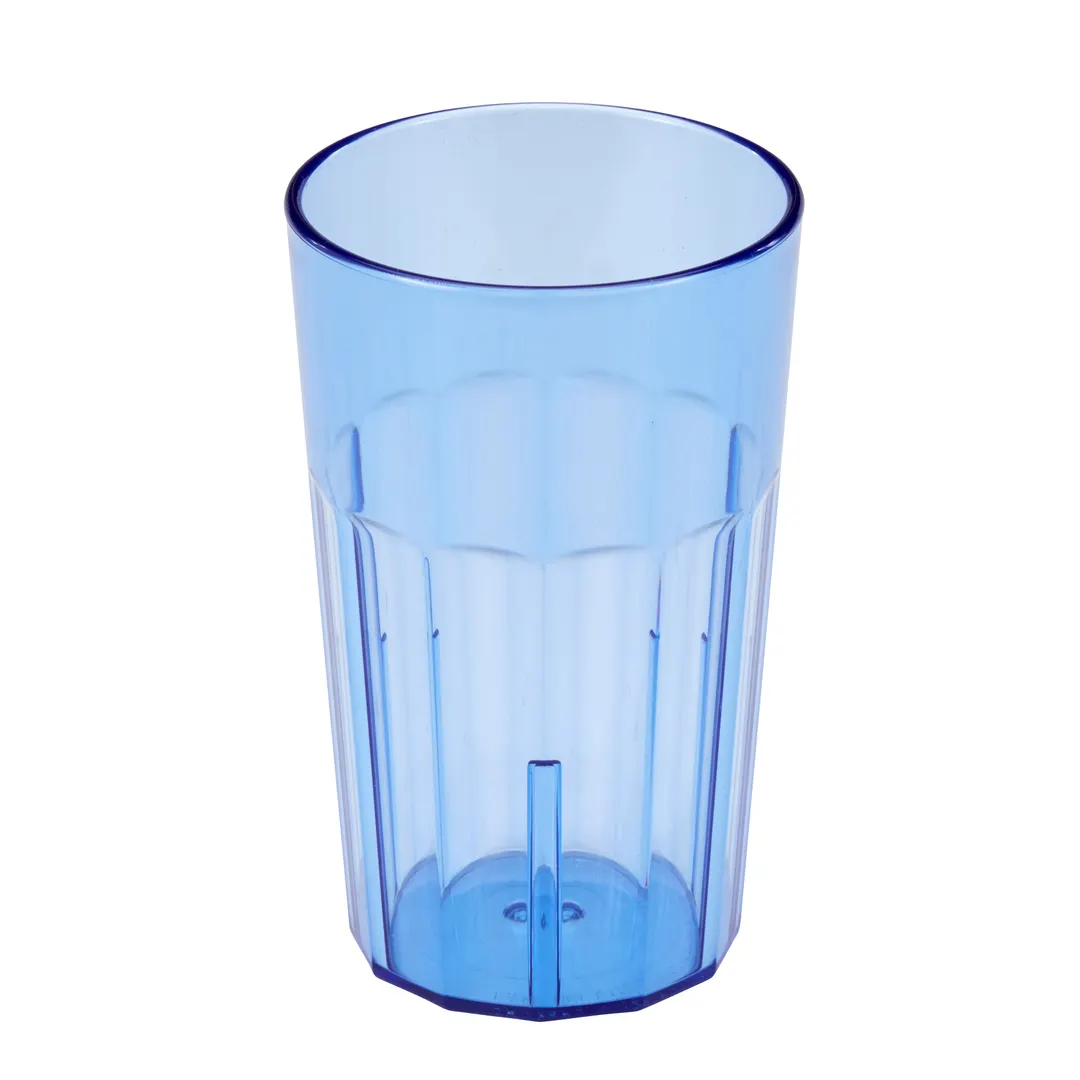 Cambro NT14401 Newport 14-oz Fluted Tumbler, Slate Blue SAN Plastic, 3-1/8" Top, Sani-Rim Lip