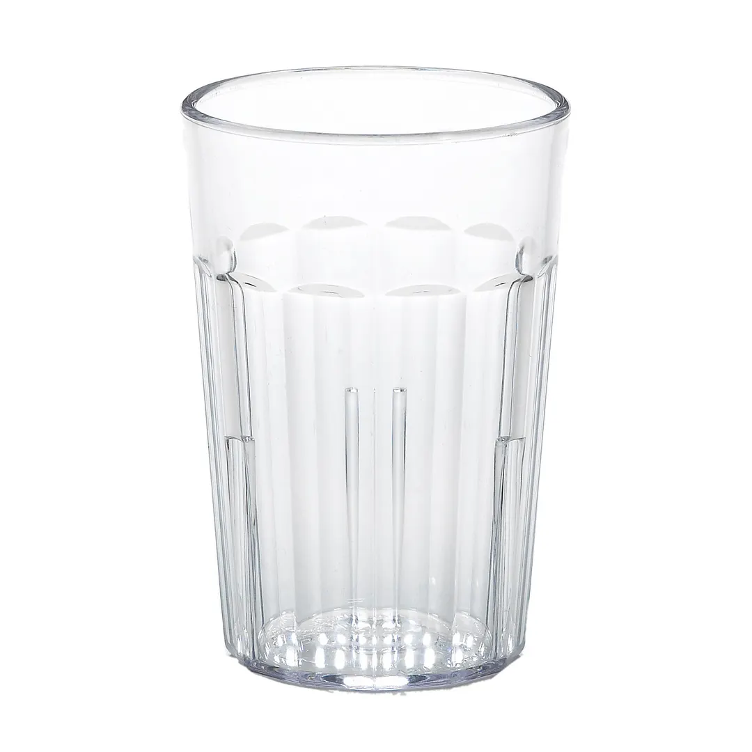 Cambro NT5152 - 6.4 Oz Clear Fluted SAN Tumbler, 2.5" Top Dia, Sani‑Rim Lip, Dishwasher Safe