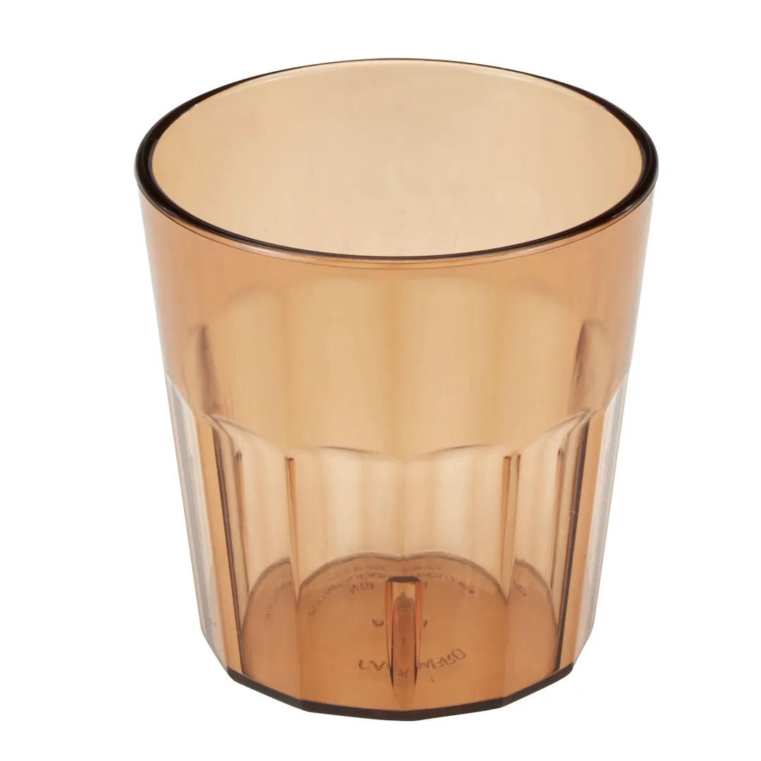 Cambro NT9153 Newport Tumbler – 9.3 oz Amber Fluted SAN, 3‑1/4″ Diameter, Dishwasher Safe, USA