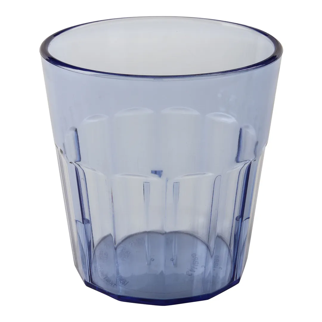 Cambro NT9401 - 9.3 Oz Slate Blue Fluted SAN Tumbler, 3¼" Top, Dishwasher Safe
