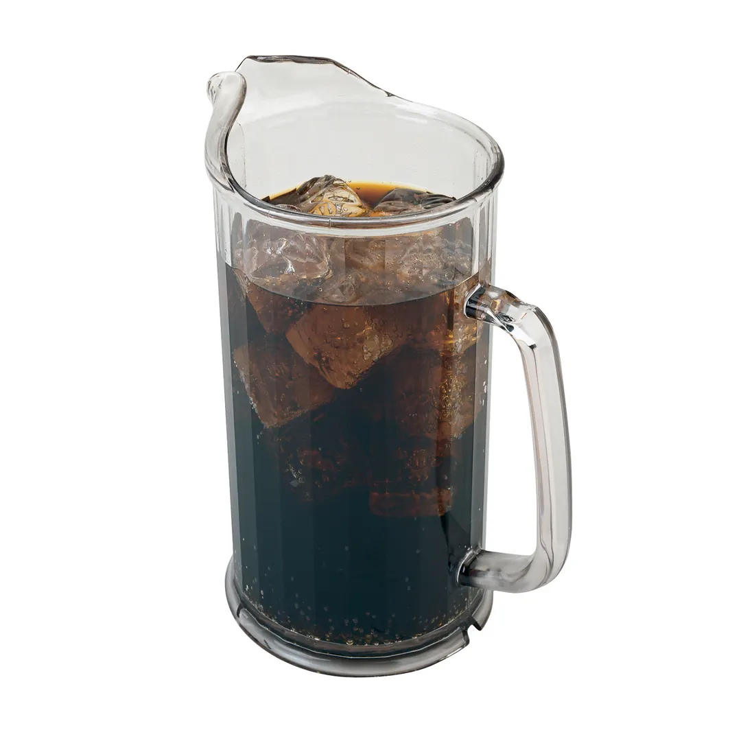Cambro P60CW135 60 oz Clear Poly Pitcher – 7‑¼" Dia X 9" H, Chip‑Resistant, Dishwasher Safe, NSF
