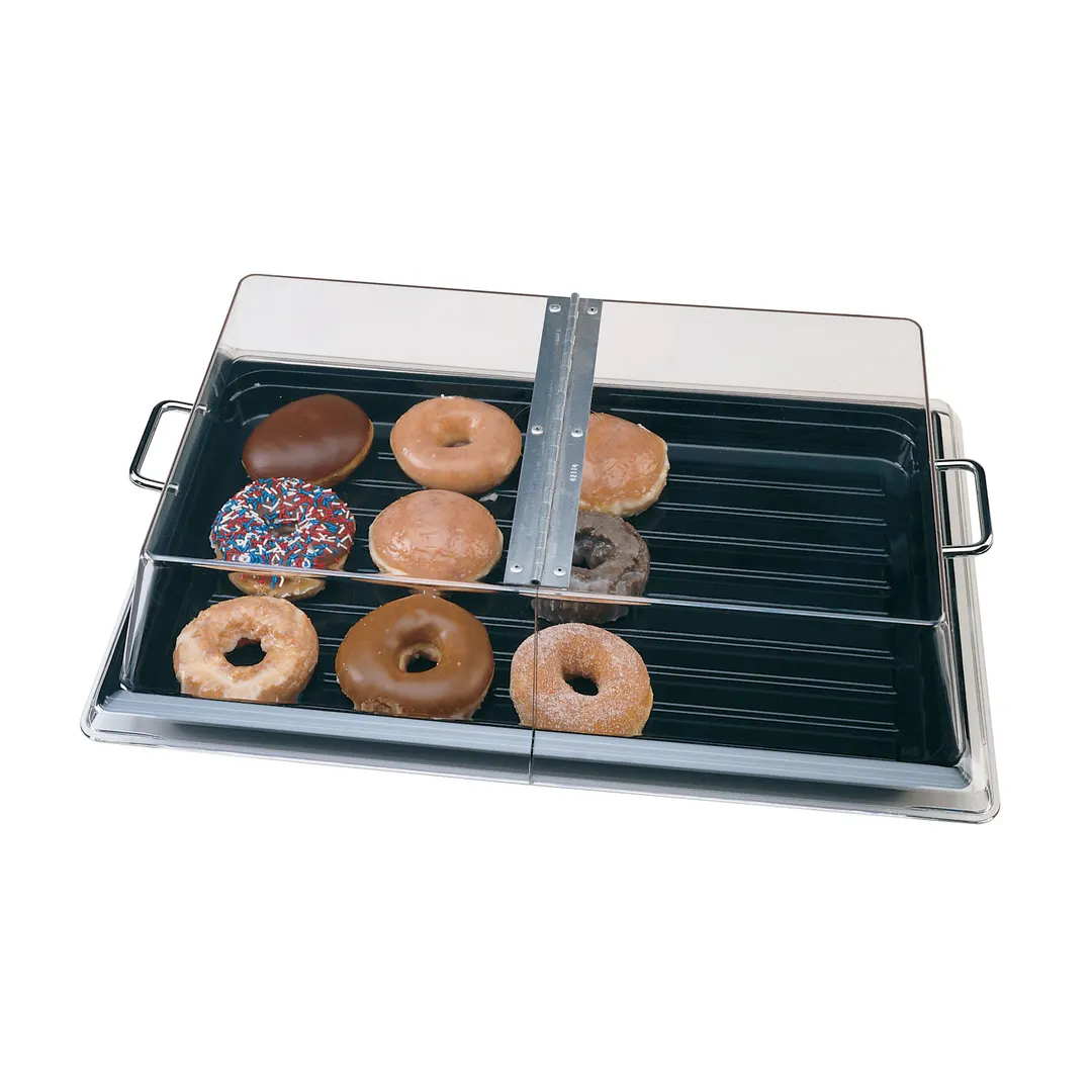Cambro RD1220CWH135 Clear Hinged Cover, Handles, Fits 21-7/8" W x 14-1/8" D x 5" H, 12"x20" Tray