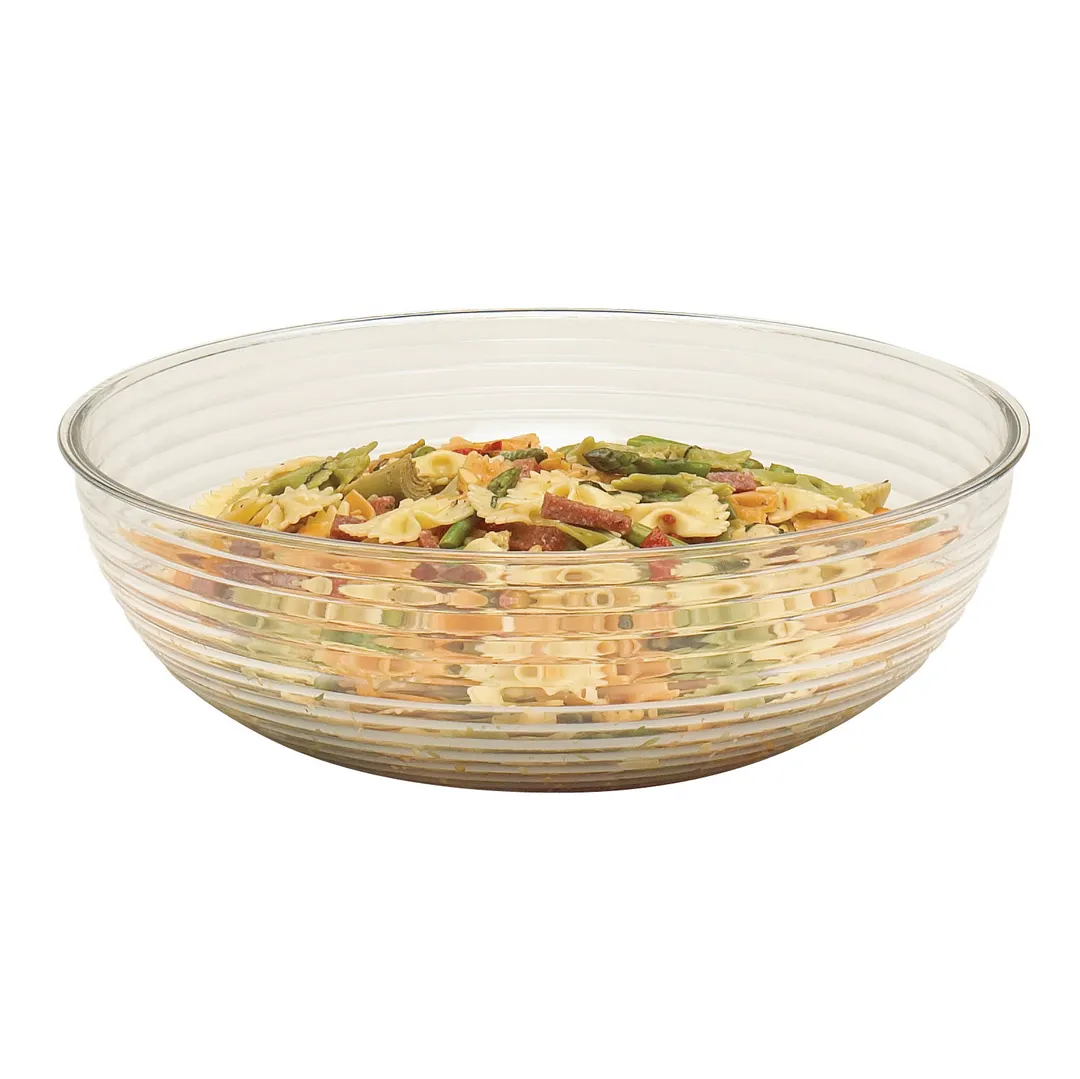 Cambro RSB10CW135 - 3.2 Qt (10" Dia.) Clear PC Bowl, Ribbed, Dishwasher Safe, NSF, Made in USA