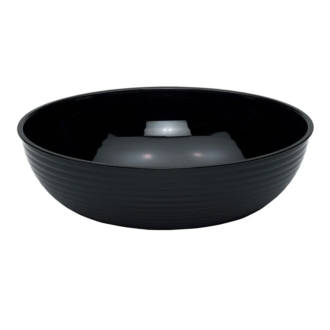 Cambro RSB18CW110 - 20.2 Qt (352 Oz) 18" Round Polycarbonate Bowl, Black, NSF, Dishwasher Safe