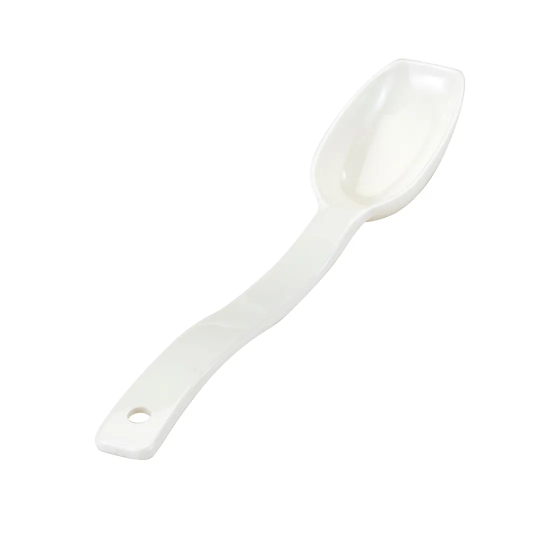 Cambro SPO8CW148 - 8" White Polycarbonate Salad Spoon, 1/2 oz Capacity, Hanging Hole, NSF