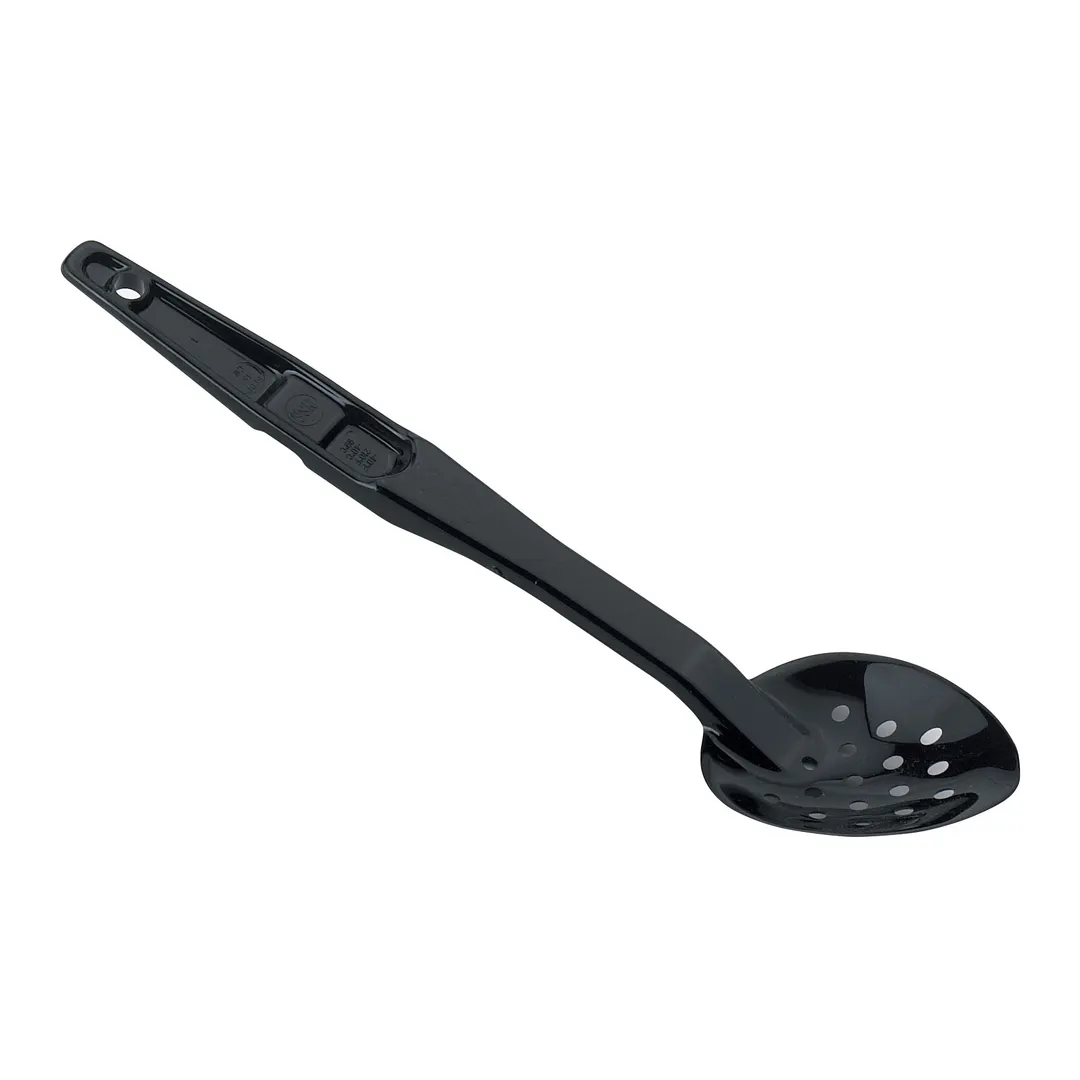 Cambro SPOP13CW110 - 13" Perforated Deli Spoon, Black Plastic, Dishwasher Safe, NSF