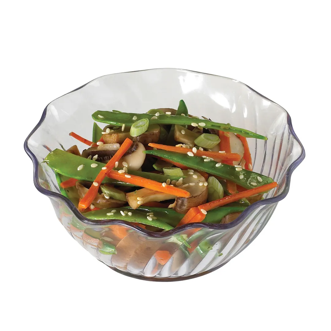 Cambro SRB13148 Swirl Bowl - 13-Oz White SAN Plastic, 5-Inch Diameter, Break-Resistant - 24/Case