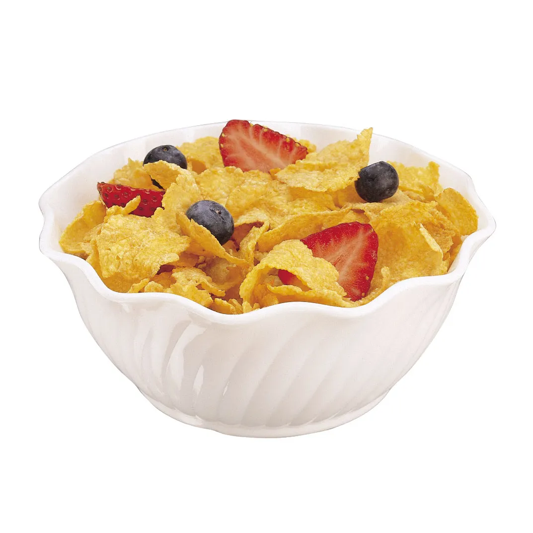 Cambro SRB13CW148 Swirl Bowl, 13 Oz 5-Inch White Polycarbonate, 5" Dia, 13 oz Capacity - 24/Case