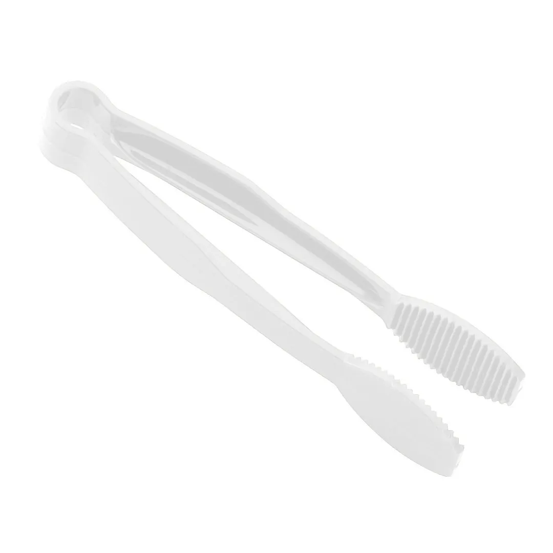Cambro TG6148 - Plastic Serving Tongs, 6" White, Heat-Resistant -40°F to 212°F, Dishwasher Safe, NSF
