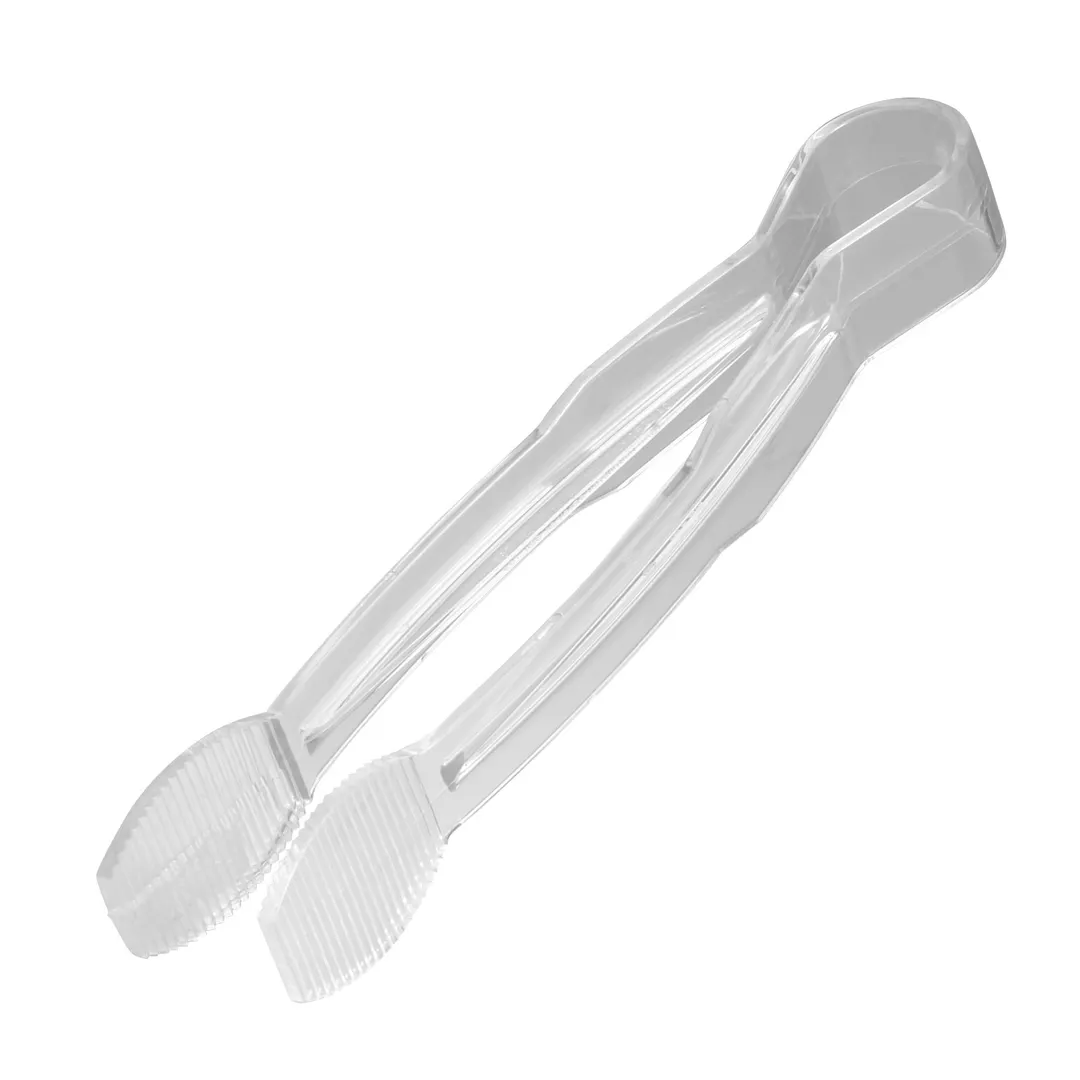 Cambro TG9135 9" Clear PC Serving Tongs, Flat‑Grip, Heat‑Resistant -40°F‑210°F, NSF