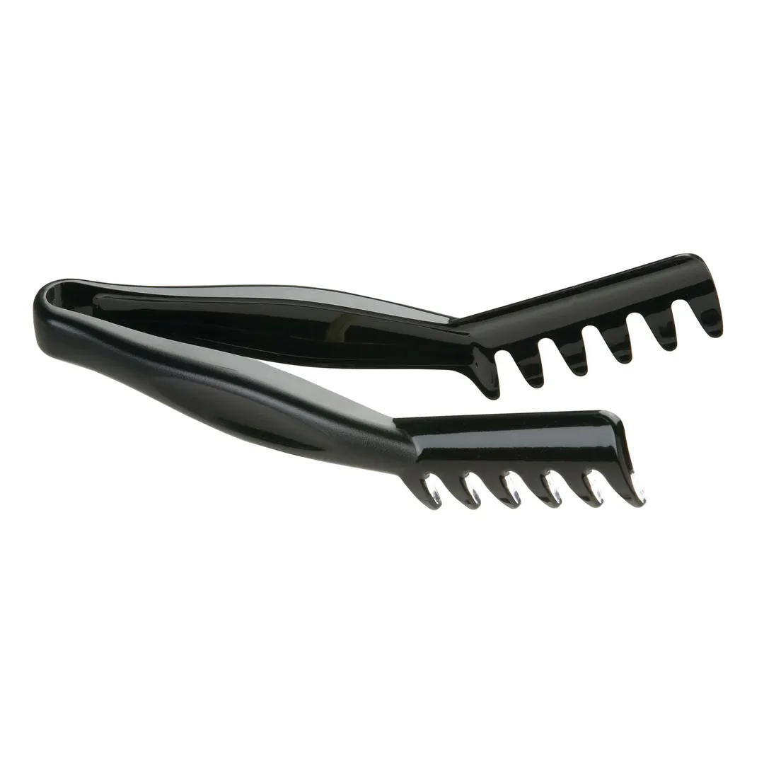 Cambro TGA8110 Lugano Tongs, 8¼" Angled Black, Heat‑Resist –40°F to 212°F, Dishwasher Safe, NSF