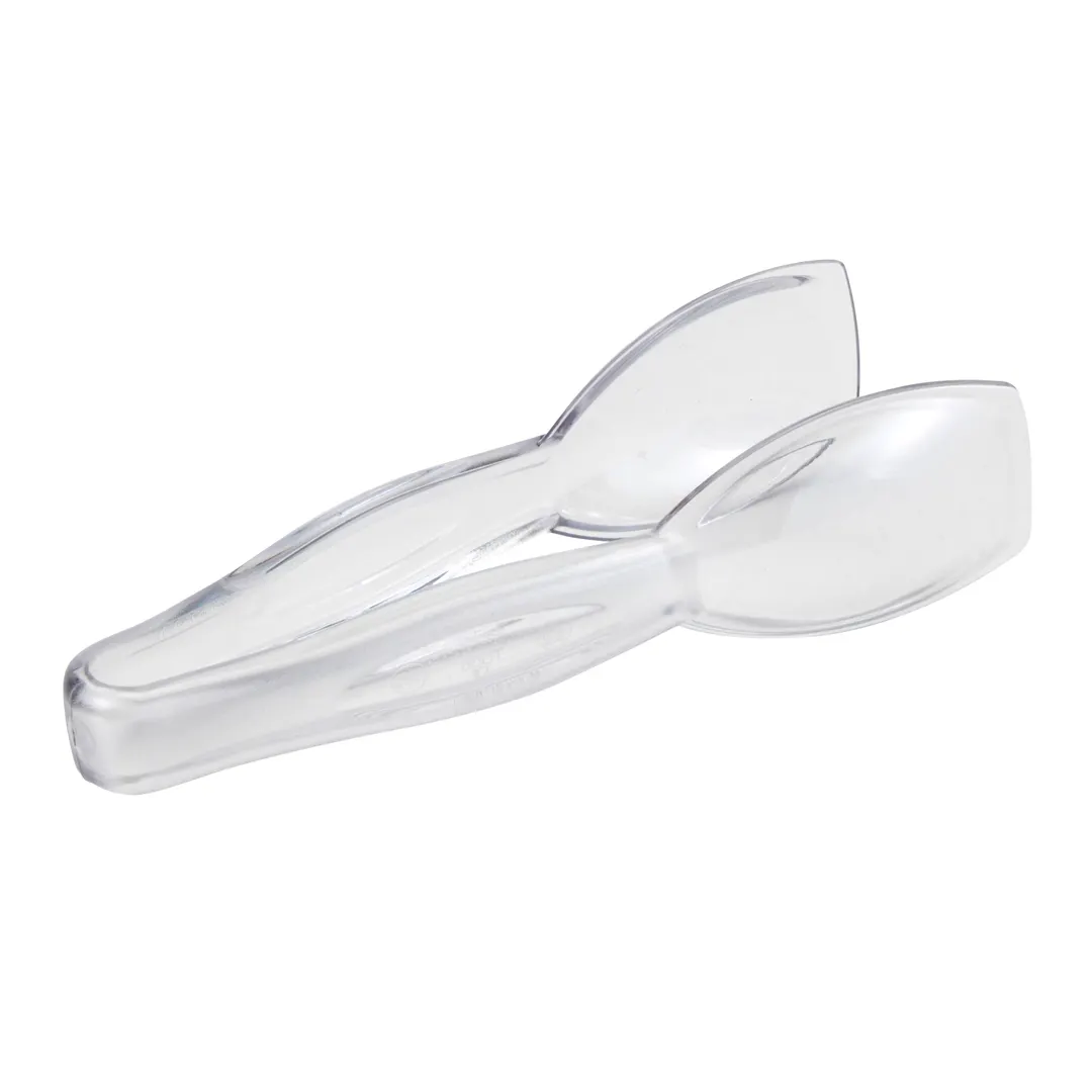 Cambro TGG6135 Lugano Serving Tongs, 6-9/16" Clear PC, 3‑6" -40°F to 210°F, Dishwasher Safe, NSF