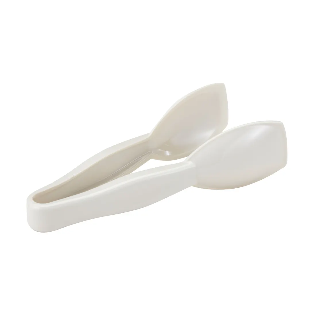 Cambro TGG6148 Plastic Serving Tongs, 6-9/16" White Lugano Heat-Resistant, Dishwasher-Safe, NSF