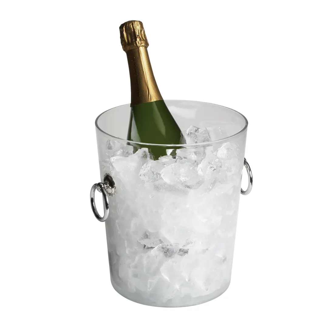 Cambro WC100CW135 Wine Bucket Cooler, 8" Dia x 9‑1/8" H, Clear PC, Non‑Insulated with Handles