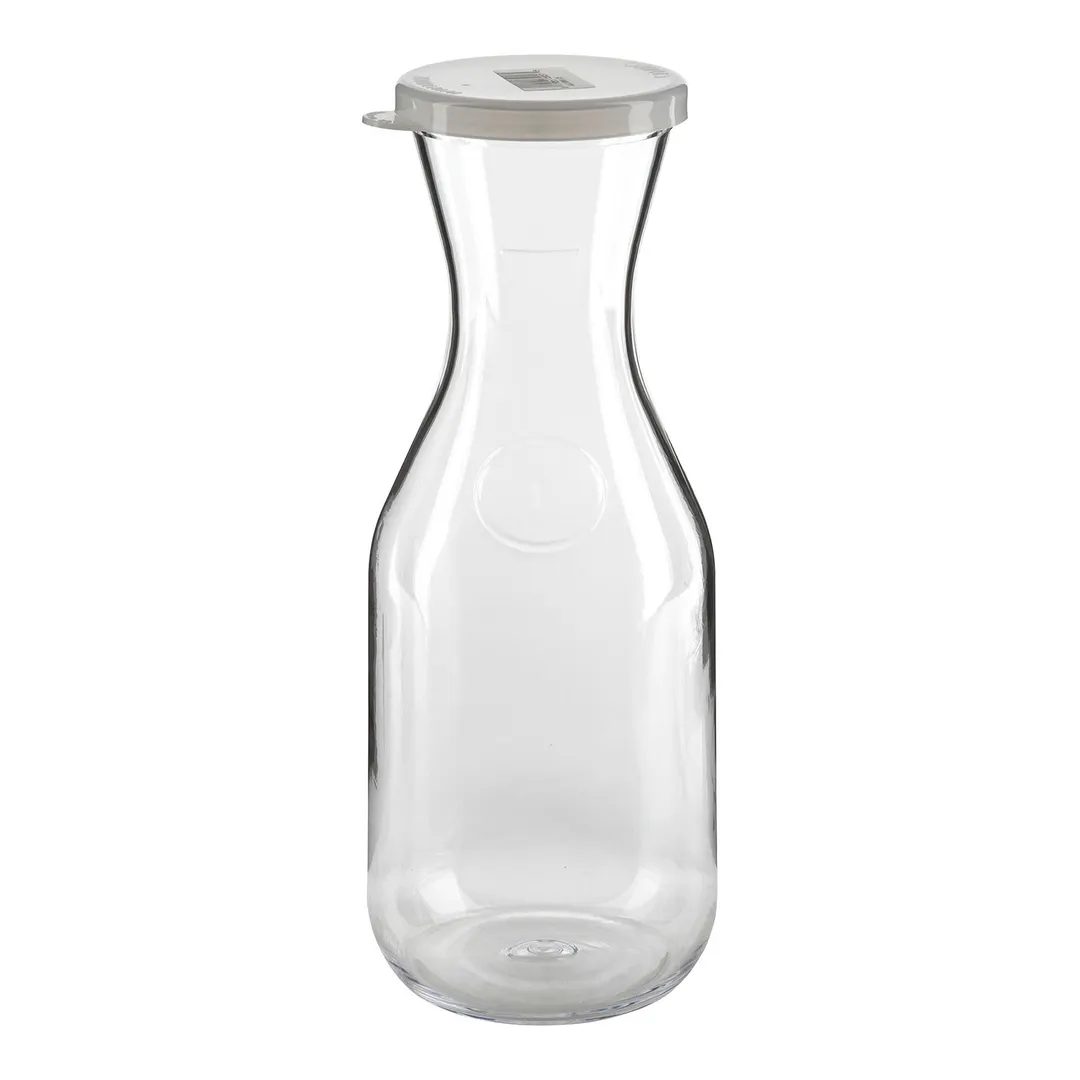 Cambro WW250135 CamView Decanter, 1/4 L Plastic, 6‑1/4″ H, Spill‑Proof Lid, Made in USA
