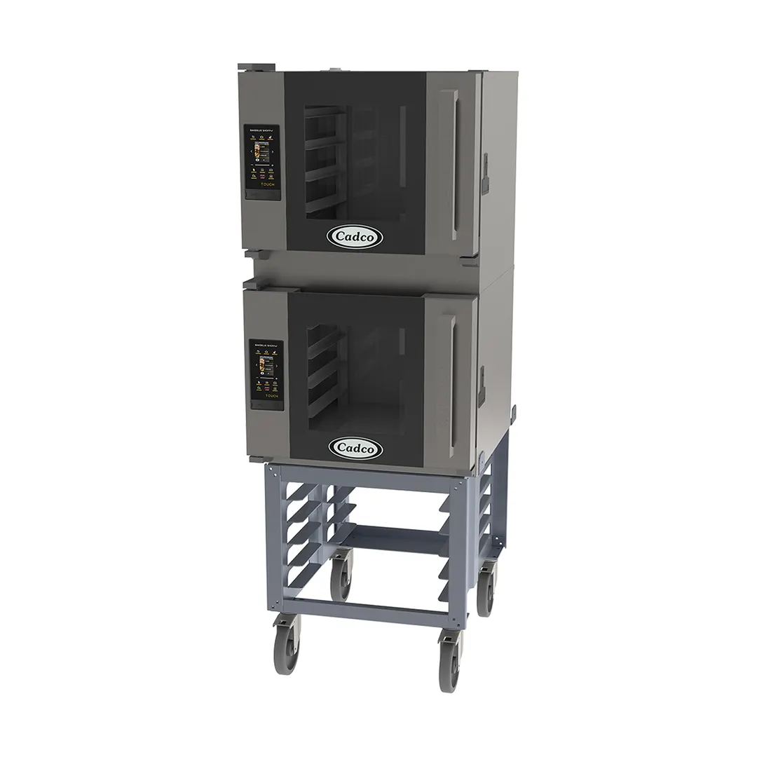 Cadco Bakerlux BLS-4HTR-2 Double-Deck Electric Convection Oven w/ Digital Touch Controls, Half-Size