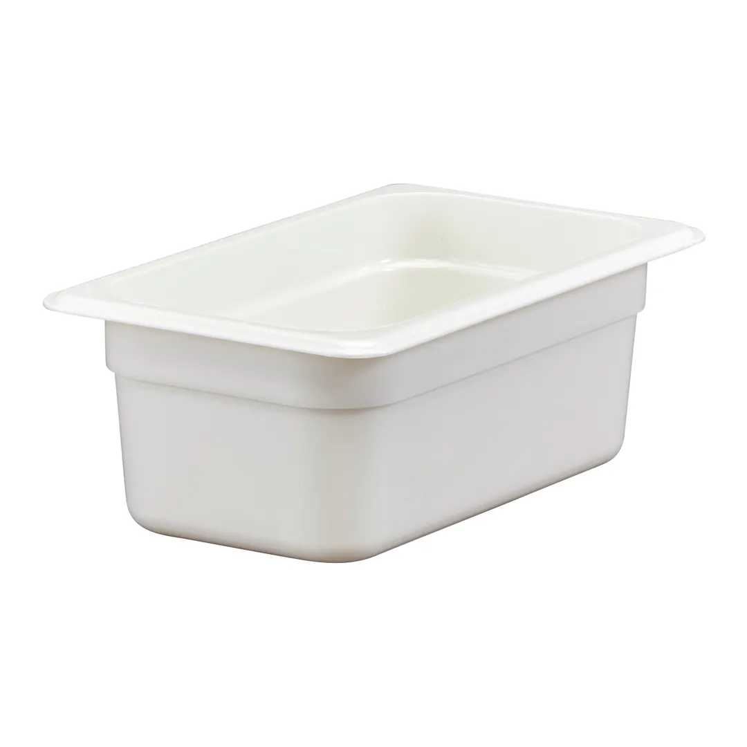 Cambro 44CW148 1/4‑Size 2.7 qt Food Pan, 4" Deep Polycarbonate, White, NSF