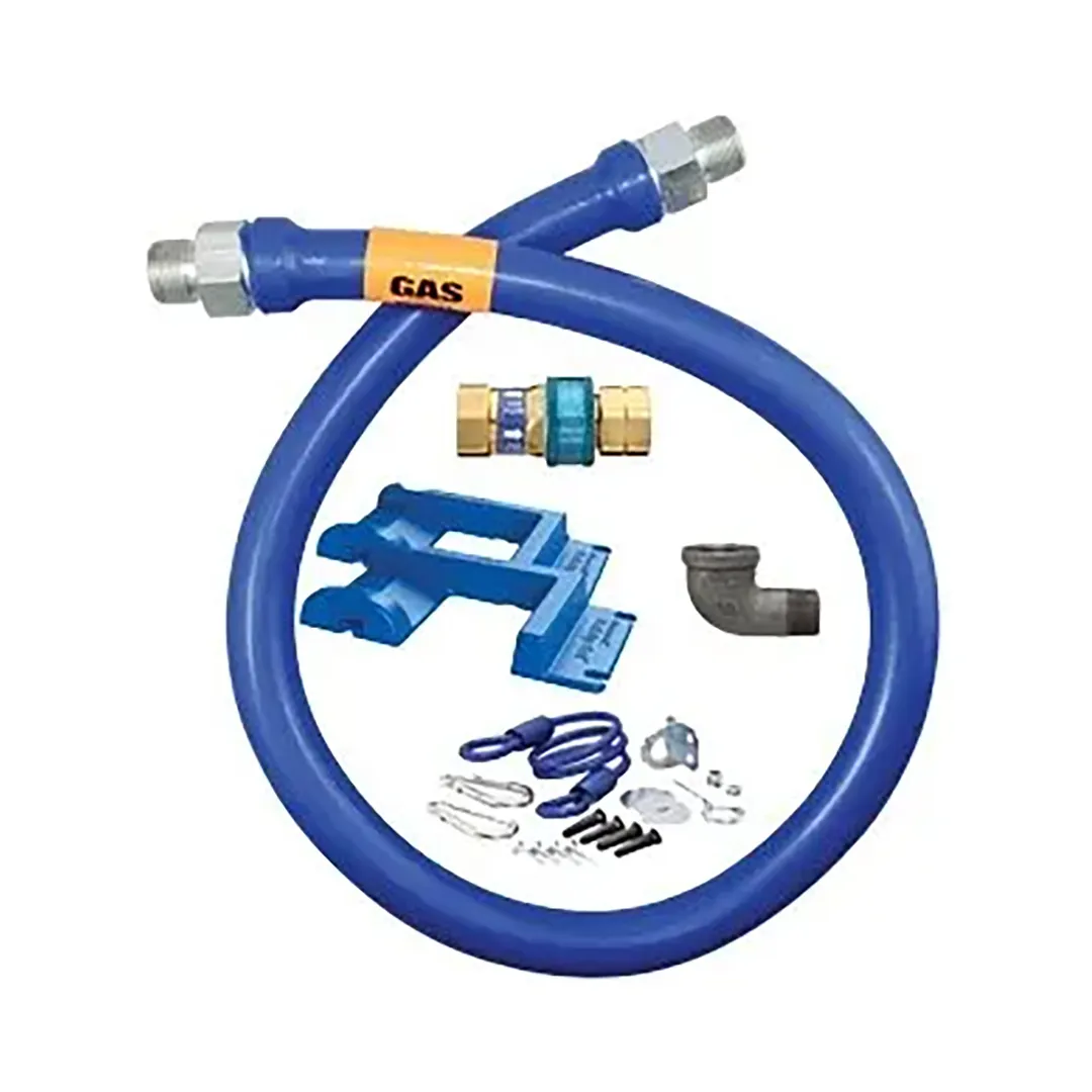Dormont 1650BPQR36PS SnapFast 36" Moveable Gas Connector Kit w/ Elbow, Safety Set, 1/2" Diameter