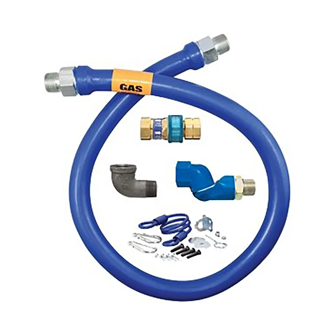 Dormont 1650BPQSR36BX SnapFast 36" Gas Connector Kit, One Swivel, Restraining Cable, 1/2" Dia, in Box