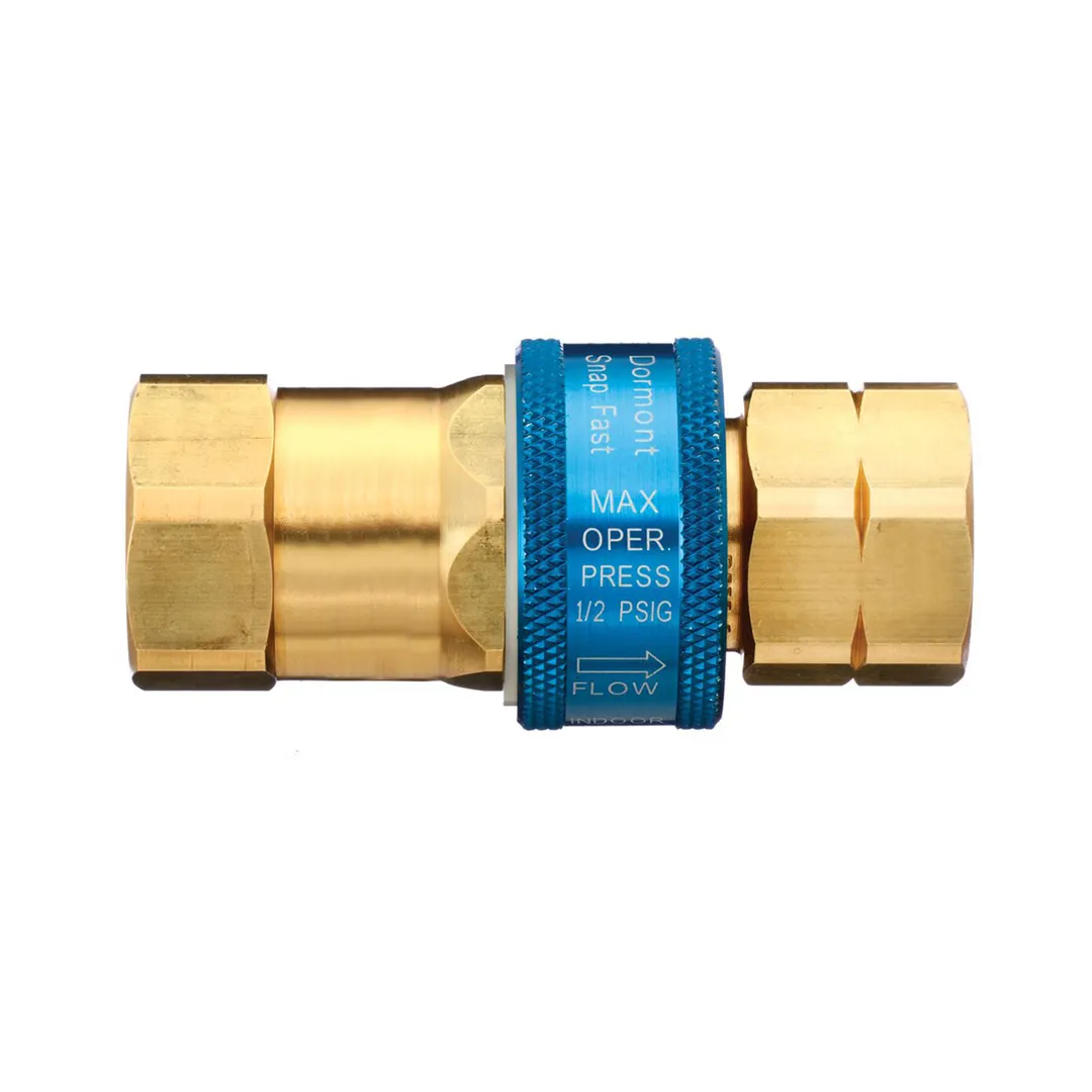 Dormont A125R 1-1/4" (32 mm) SnapFast™ QD Push Inlet Water Connector, Brass Finish