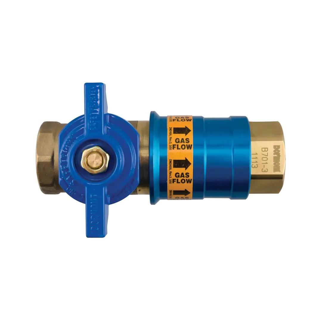 Dormont CF-75 - 3/4" (19mm) Safety Quik QDV Fitting w/ Steel Outlet, Gas Shutoff Valve - Heavy Duty
