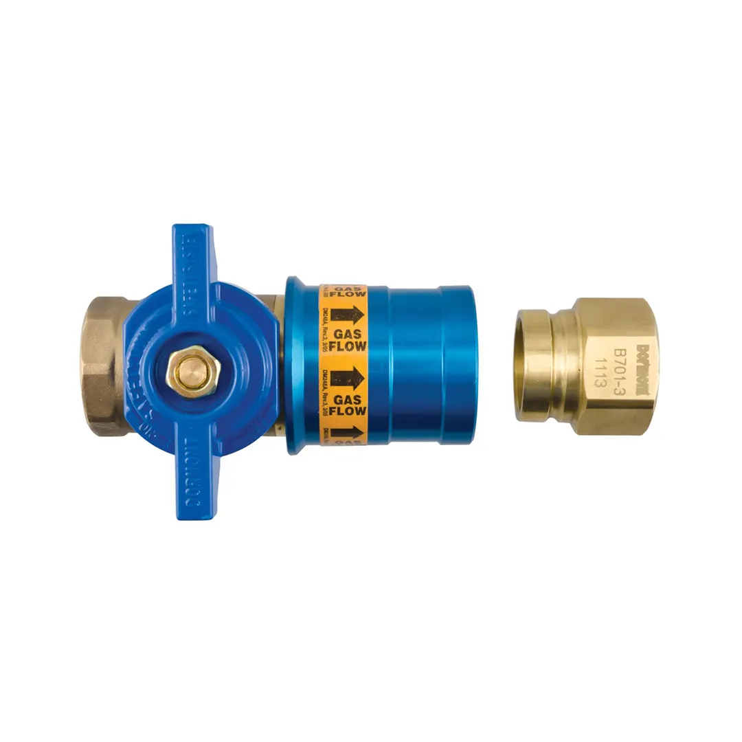 Dormont CF-75 - 3/4" (19mm) Safety Quik QDV Fitting w/ Steel Outlet, Gas Shutoff Valve - Heavy Duty