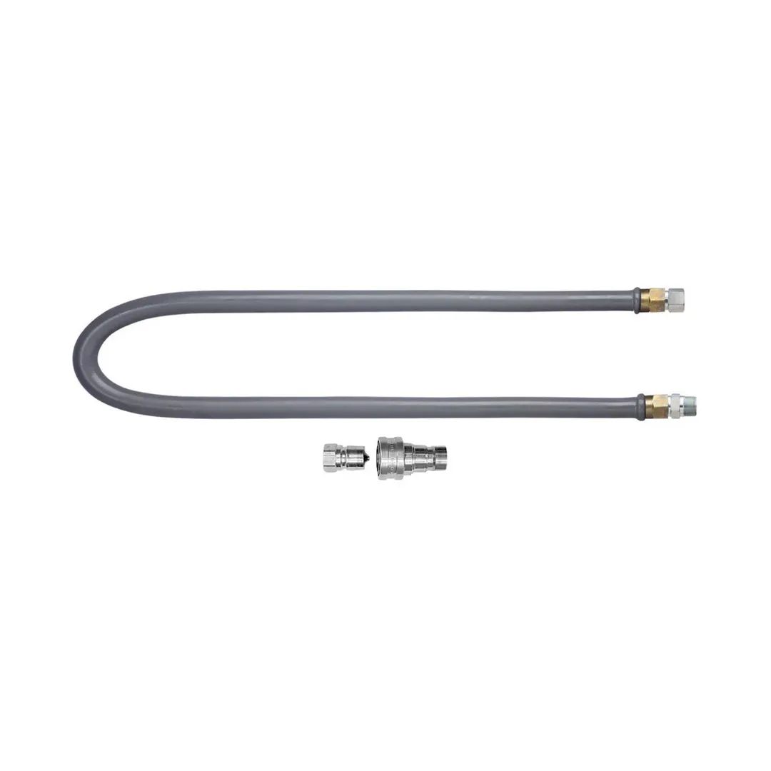 Dormont W100BP2Q48 Hi-Psi® Water Connector Hose, 1" Dia. x 48" L / S. Steel Braided Exterior - Gray
