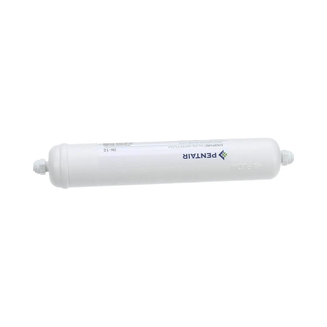Everpure EV910006 IN-10 In-Line Water Filtration System with 1/4" JG Fitting, 0 .75 GPM, 2,400 Gallons