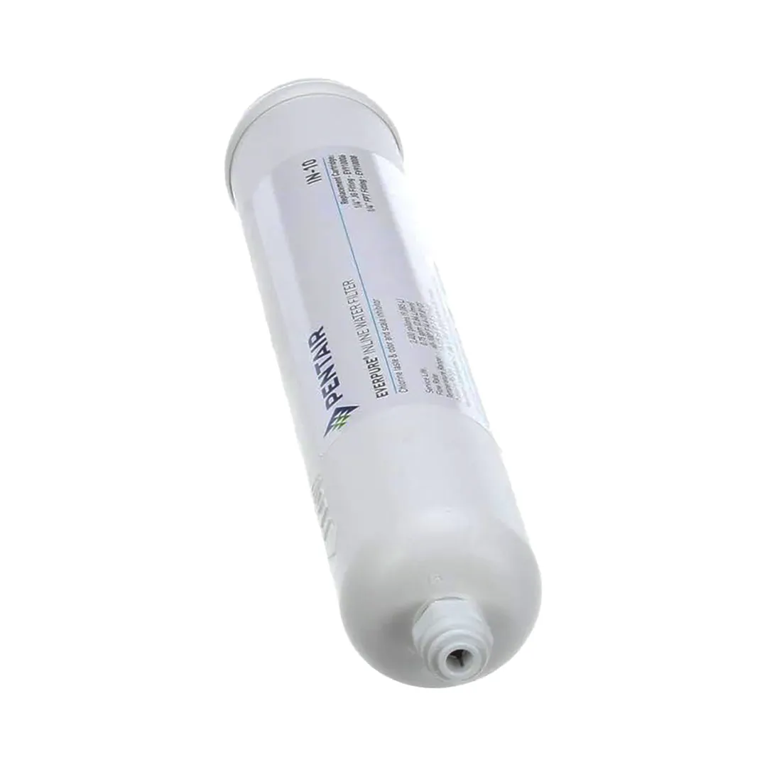 Everpure EV910006 IN-10 In-Line Water Filtration System with 1/4" JG Fitting, 0 .75 GPM, 2,400 Gallons