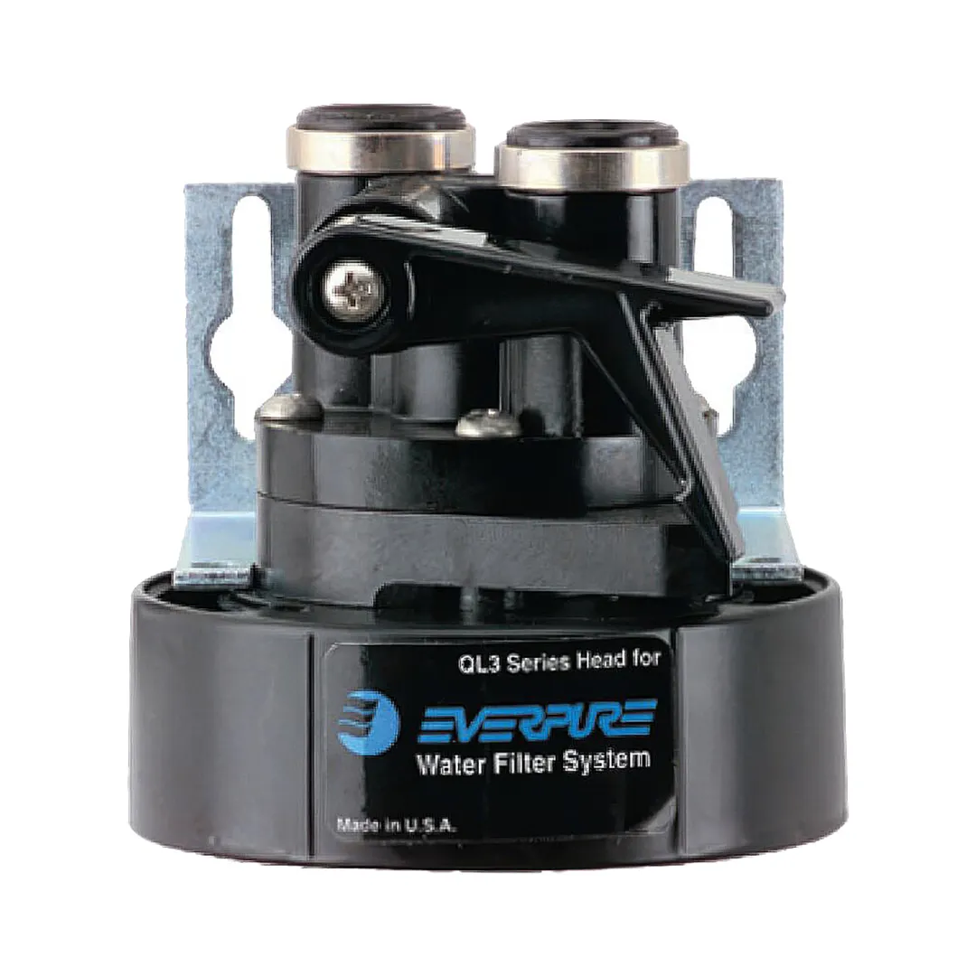 Everpure EV925914  QL3 Single Head Water Filtration System, (12) QL3 Head Assembly,  3/8" NPT Inlet and Outlet