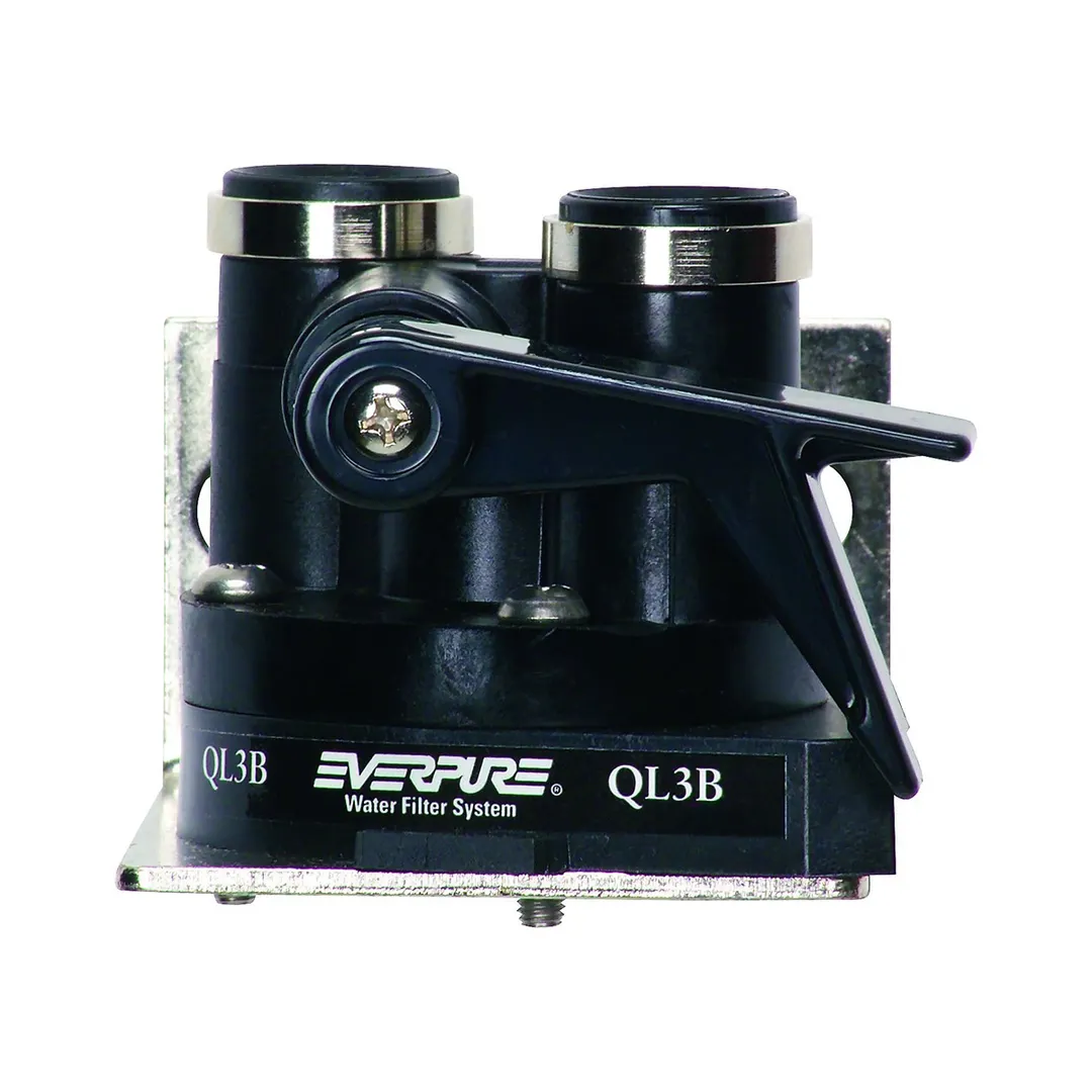 Everpure EV925924 QL3B Single Head Water Filtration System, (12) QL3B Head Assembly, 3/8" NPT Inlet and Outlet