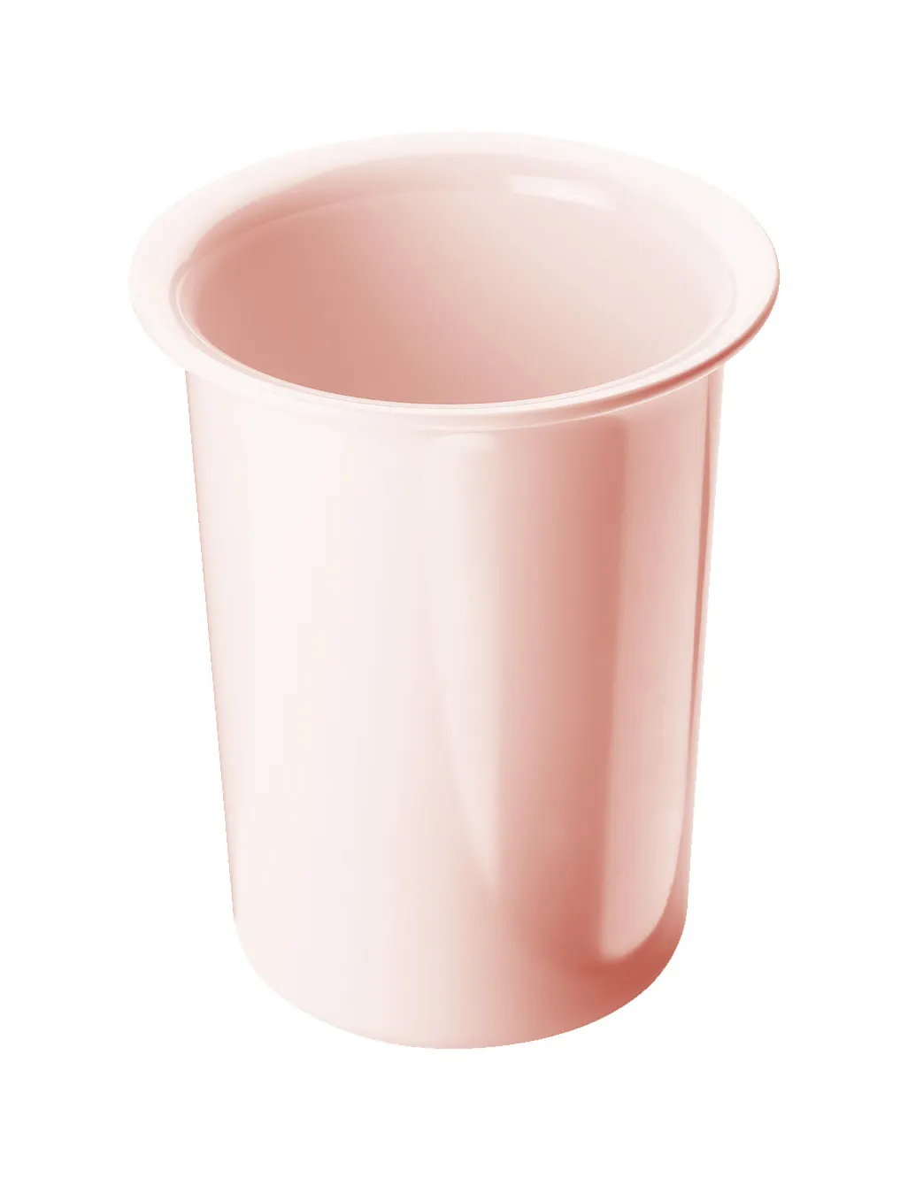 Cal-Mil 1017-108 Blush Melamine Cutlery Cylinder, 5-1/2" H, 4-1/2" dia., BPA Free Utensil Holder