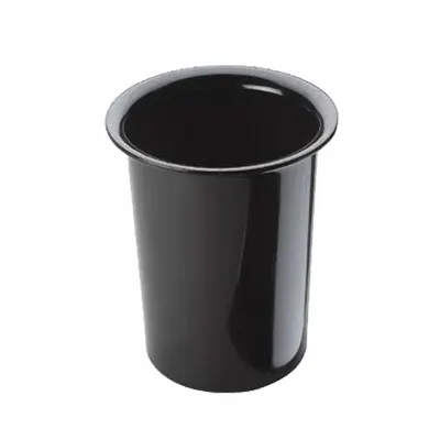 Cal-Mil 1017-13 Black Melamine Cutlery Cylinder, 5-1/2" H, 4-1/2" Dia., BPA Free Utensil Holder