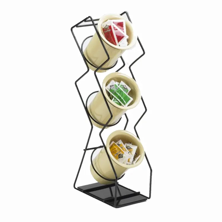 Cal-Mil 1025-3-39 3-Compartment Silverware Display Holder, 4.75in W x 8in D x 20in H, Wire, Silver, BPA Free